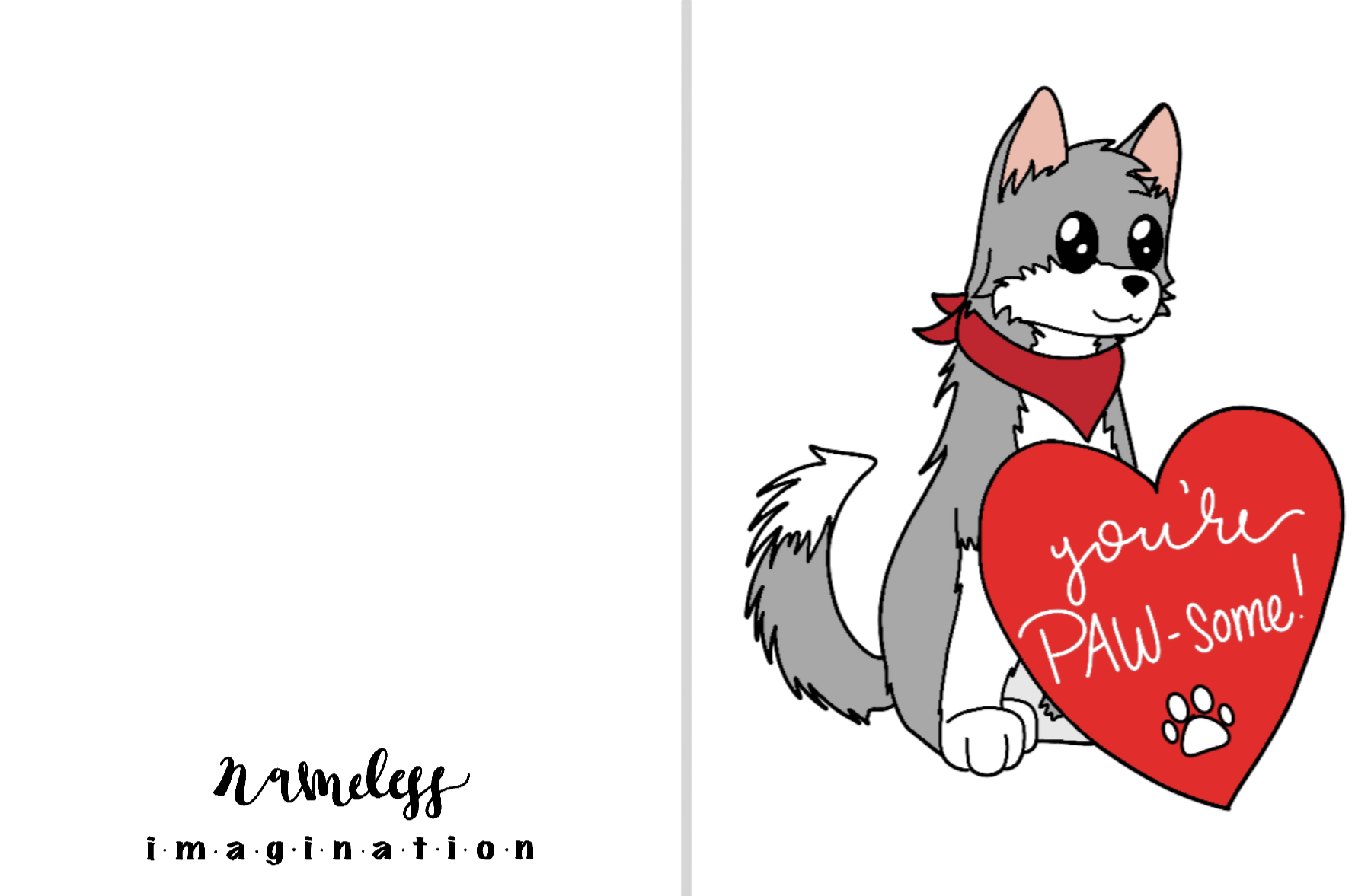 Pawsome Husky Card